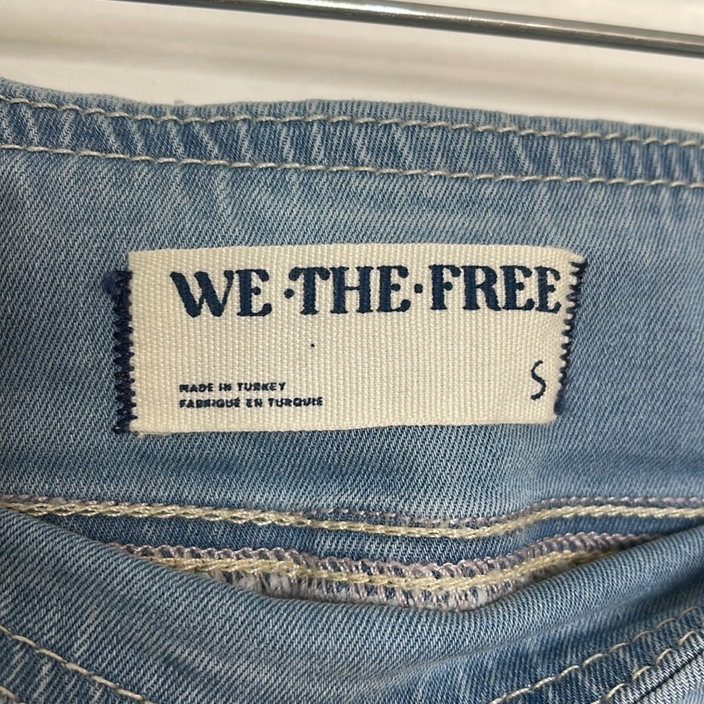 We The Free In My Feelings Cropped Slim Flare Jeans Stretch Blue Size Sm… - Picture 3 of 7